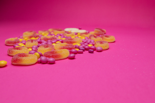 Gummi Candy (sweet and sour) for use as background image or as texture