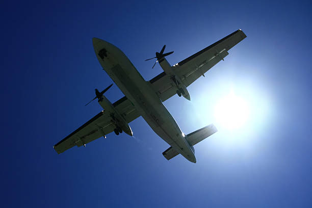 istock Commuter Aircraft  Silhouetted Against Sun 140462486