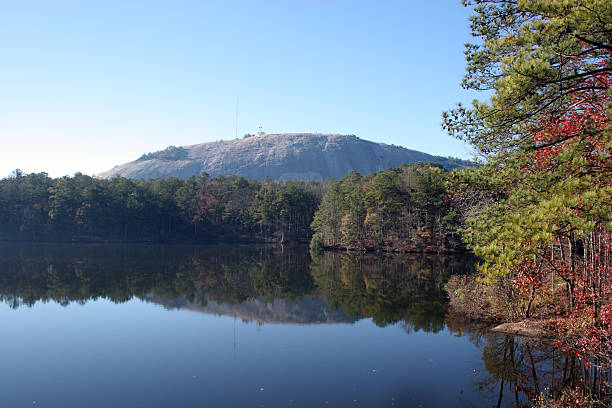 istock Stone Mountain with reflection in a lake 140462898