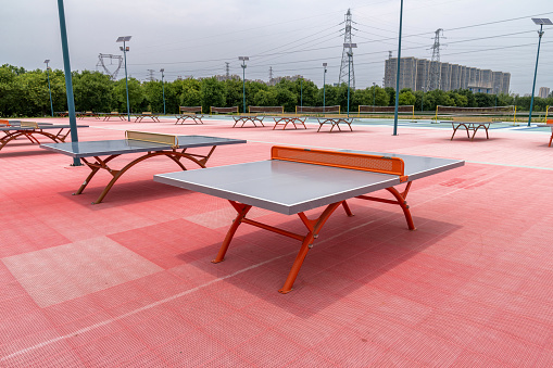 Xi'an, China, every community has a sports field for citizens to exercise