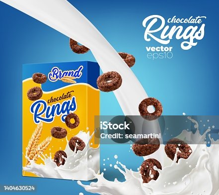 istock Milk splash with falling chocolated flake rings 1404630524