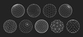 istock 3D sphere mesh grid, globe net wire frame 1404630818