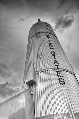 Early Apollo program rocket at White Sands New Mexico