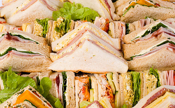 Close Up Sandwich Platter stock photo