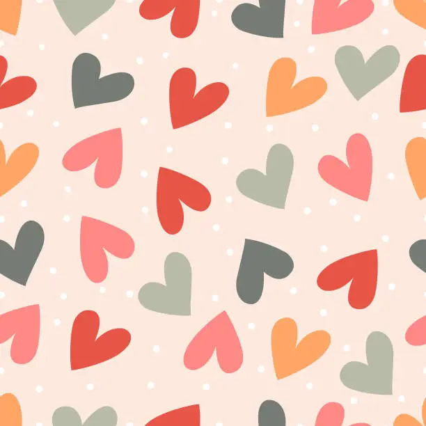 Vector illustration of Heart seamless pattern .