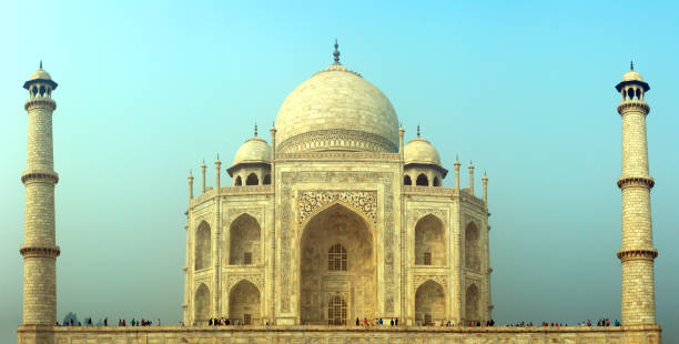 istock Taj Mahal - famous mausoleum in India 1404635408