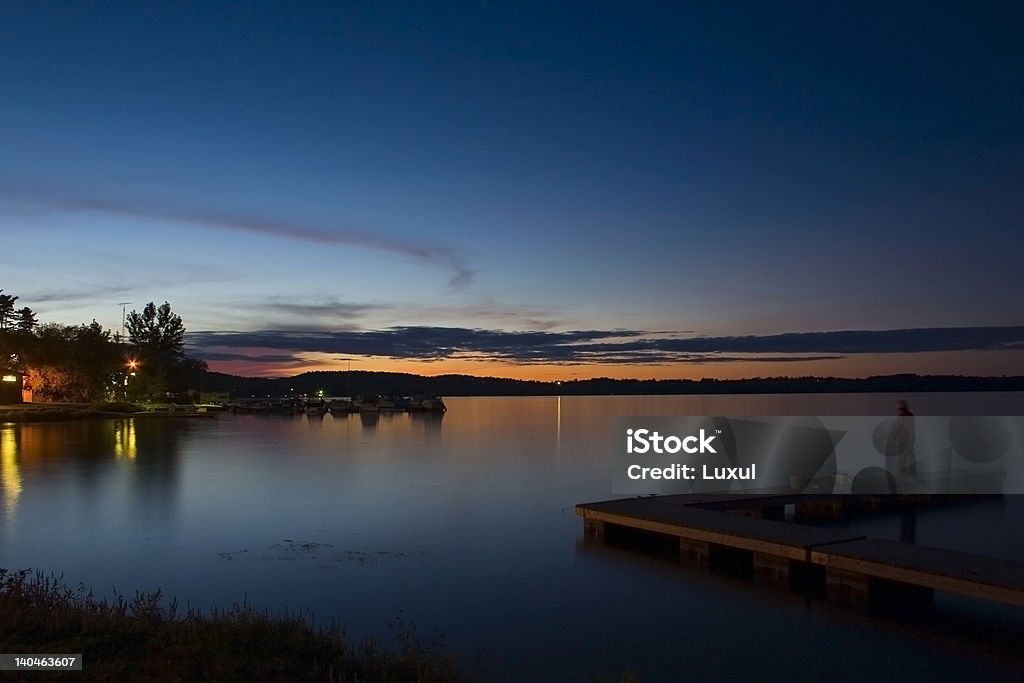 Abend Finshing im Rice Lake - Lizenzfrei Ontario - Kanada Stock-Foto