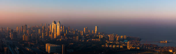 o brilho de mumbai ao amanhecer. - bombaim - fotografias e filmes do acervo