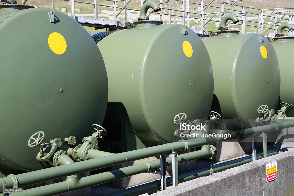 Fuel-Tanks - Lizenzfrei In einer Reihe Stock-Foto