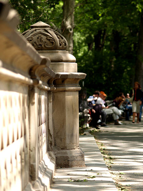 Central Park Walk Way stock photo