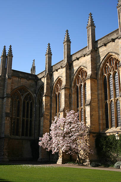 Oxford in springtime College in Oxford in springtime with blossom oxford michigan photos stock pictures, royalty-free photos & images