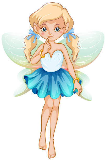 istock Beautiful fairy girl cartoon character 1404640714