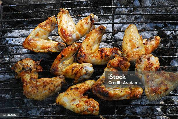 Foto de Asas De Frango Barbecu e mais fotos de stock de Aberto - Aberto, Frango, Grelha de Churrasco