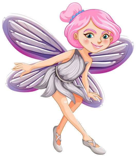 istock Beautiful fairy girl cartoon character 1404640756