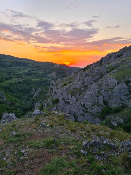 istock Sunset Over The Mountain Tops 1404640768