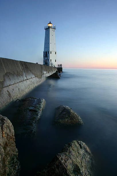 istock Frankfort Breakwater Lightshouse, Lake Michigan 140464245
