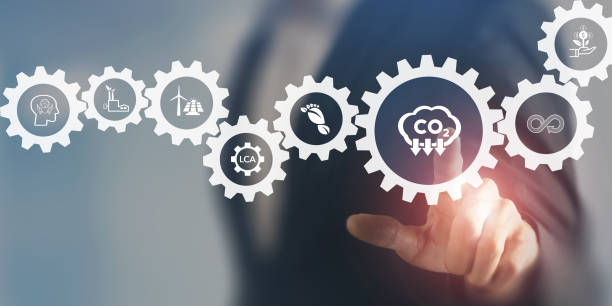 istock Low carbon,carbon neutral concept. Net zero greenhouse gas emissions target. Climate neutral long term strategy. Limit global warming and climate change. Green operational management, green marketing. 1404644194