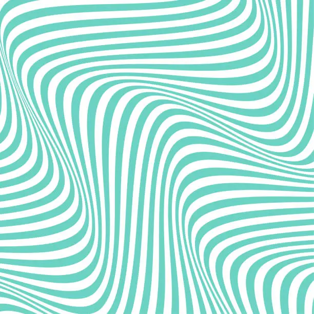 Vector illustration of Abstract op art texture with wavy stripes