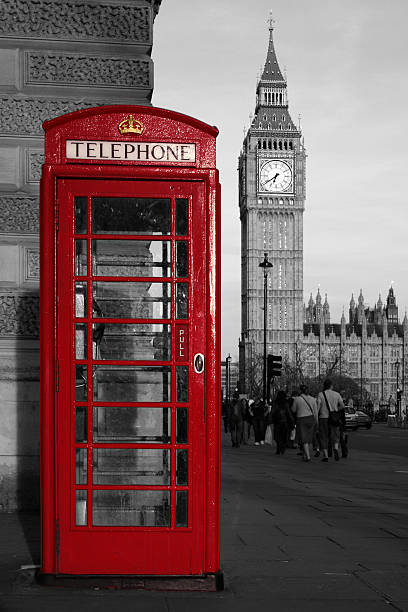 istock Red phone booth and Big Ben 140464608