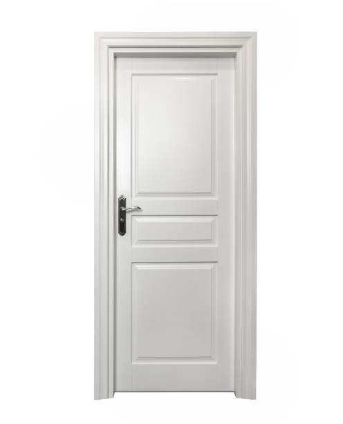 istock Elegant, handmade wooden door 1404648383