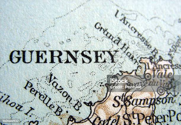 Guernsey - Fotografias de stock e mais imagens de Guernsey - Guernsey, Mapa, Cidade