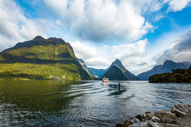 istock Tourist boat in the water 1404649407