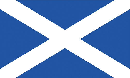 Vector illustration of the flag of Scotland.