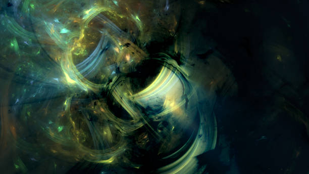 istock Abstract fractal art background, like a space scene with particles or debris 1404653858