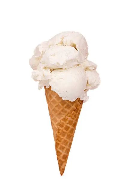 A very inviting vanilla ice cream cone