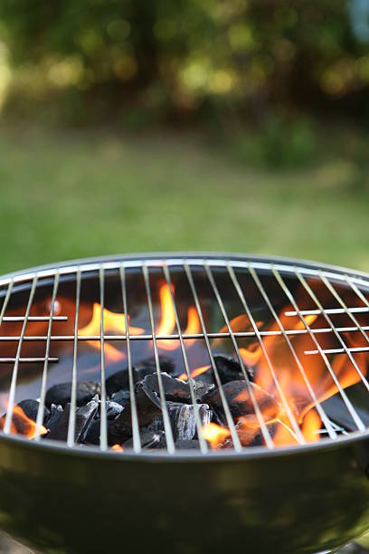 istock Charcoal grill lit and ready for cooking 140465876