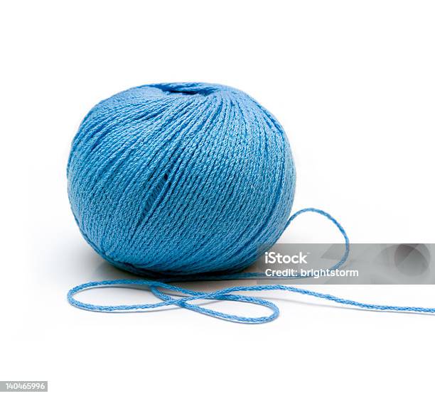 Yarn Ball Stock Photo - Download Image Now - Blue, Craft Product, Crochet