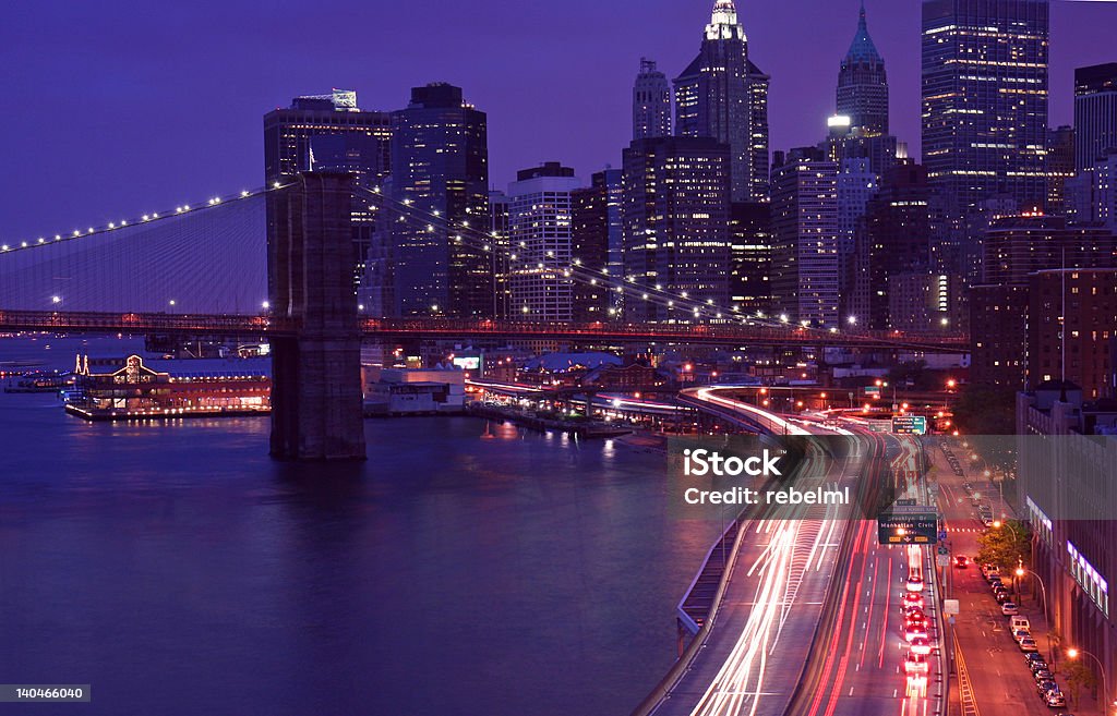 Traffico in Manhattan al crepuscolo - Foto stock royalty-free di Affari
