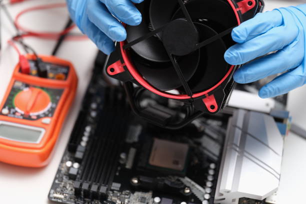 Cleaning and repairing personal computer and replacing or installing fan