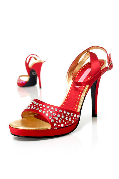 Pair of Red Shoes stock photo