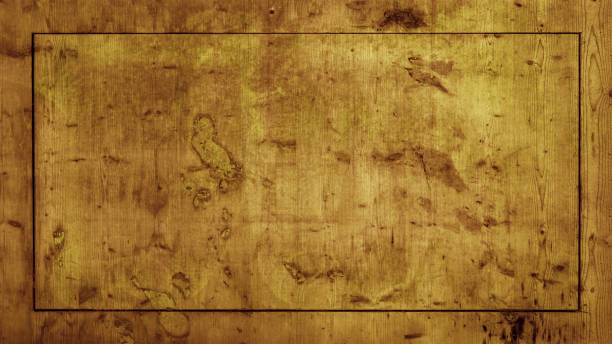 istock Abstract grunge old brown wooden texture, with black frame - wood board background template 1404661472