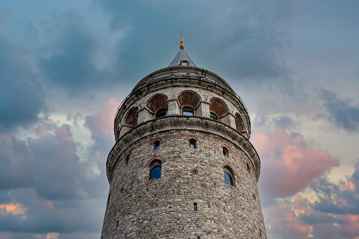 Galata Tower in Istanbul Turkey, a famous turist destination in Istanbul
