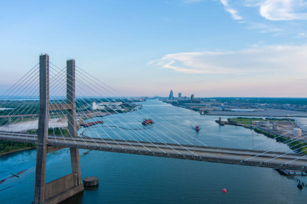 istock Cochrane bridge and Mobile, Alabama 1404663977