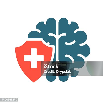 istock Healthy protected brain colored icon. Treatment, first aid for brain diseases symbol 1404665240