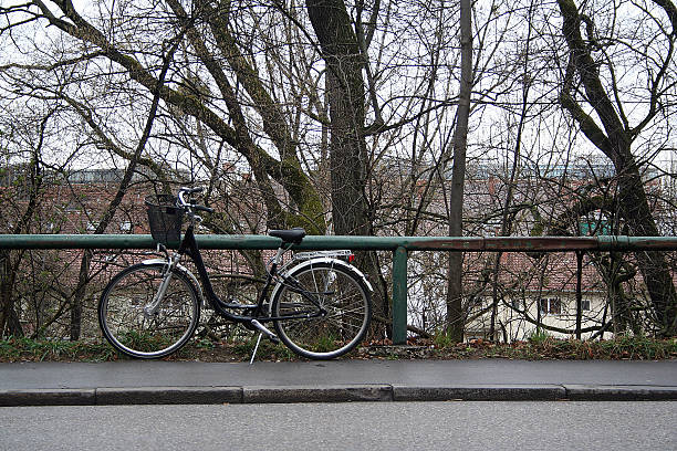 Bicycle and Early Spring stock photo