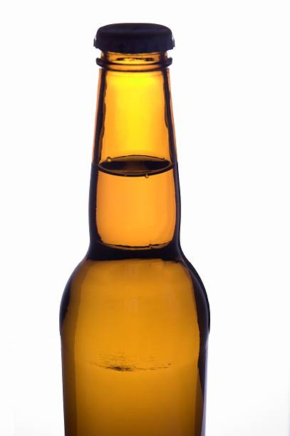 isolated beer bottle with no label stock photo