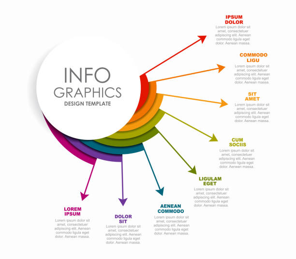 ilustraciones, imágenes clip art, dibujos animados e iconos de stock de plantilla de diseño infográfico con lugar para sus datos. ilustración vectorial. - número 8