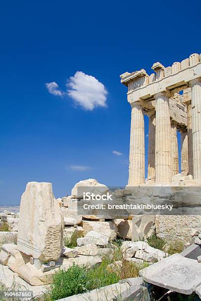 Lonely Visitor To The Acropolis Stock Photo - Download Image Now - Acropolis - Athens, Ancient, Ancient Civilization