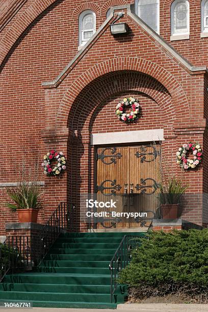 Church Entrance Stock Photo - Download Image Now - Architecture, Bannister, Brass