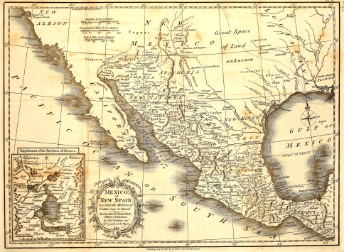 This vintage map of Mexico is dated 1821 and was published in London.