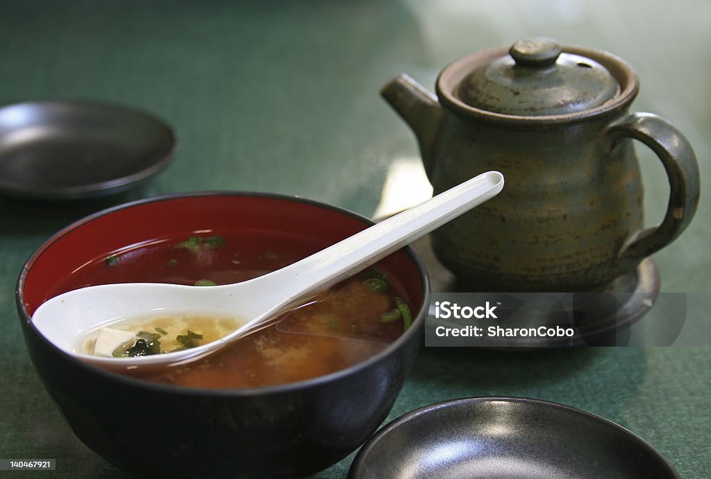 Miso soup Miso soup and soy sauce Appetizer Stock Photo