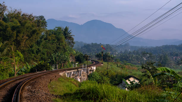 istock beautiful landscape view with mountain as background. letter S rail and bridge 1404679946