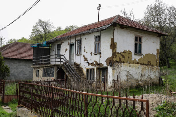 istock Abandoned house in old village house 1404680649