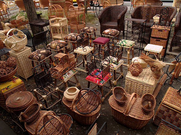 Chilean wicker crafts and furniture by the side of the Panamerican highway
