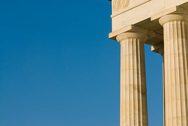 hermoso sol luz de fondo de textura de columnas del edificio - mt abraham fotografías e imágenes de stock