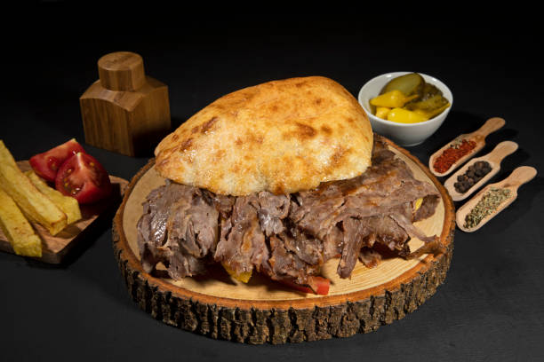 istock Close-up of kebab sandwich 1404681284